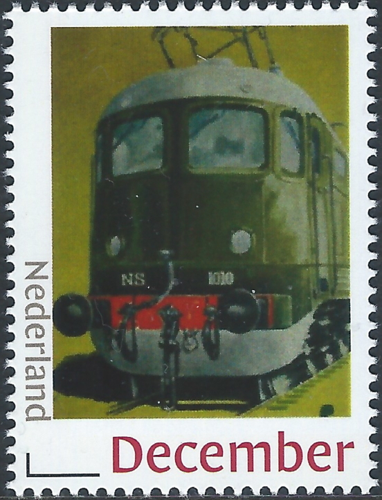 personalised stamp of The Netherlands with trains, trams, stations etc